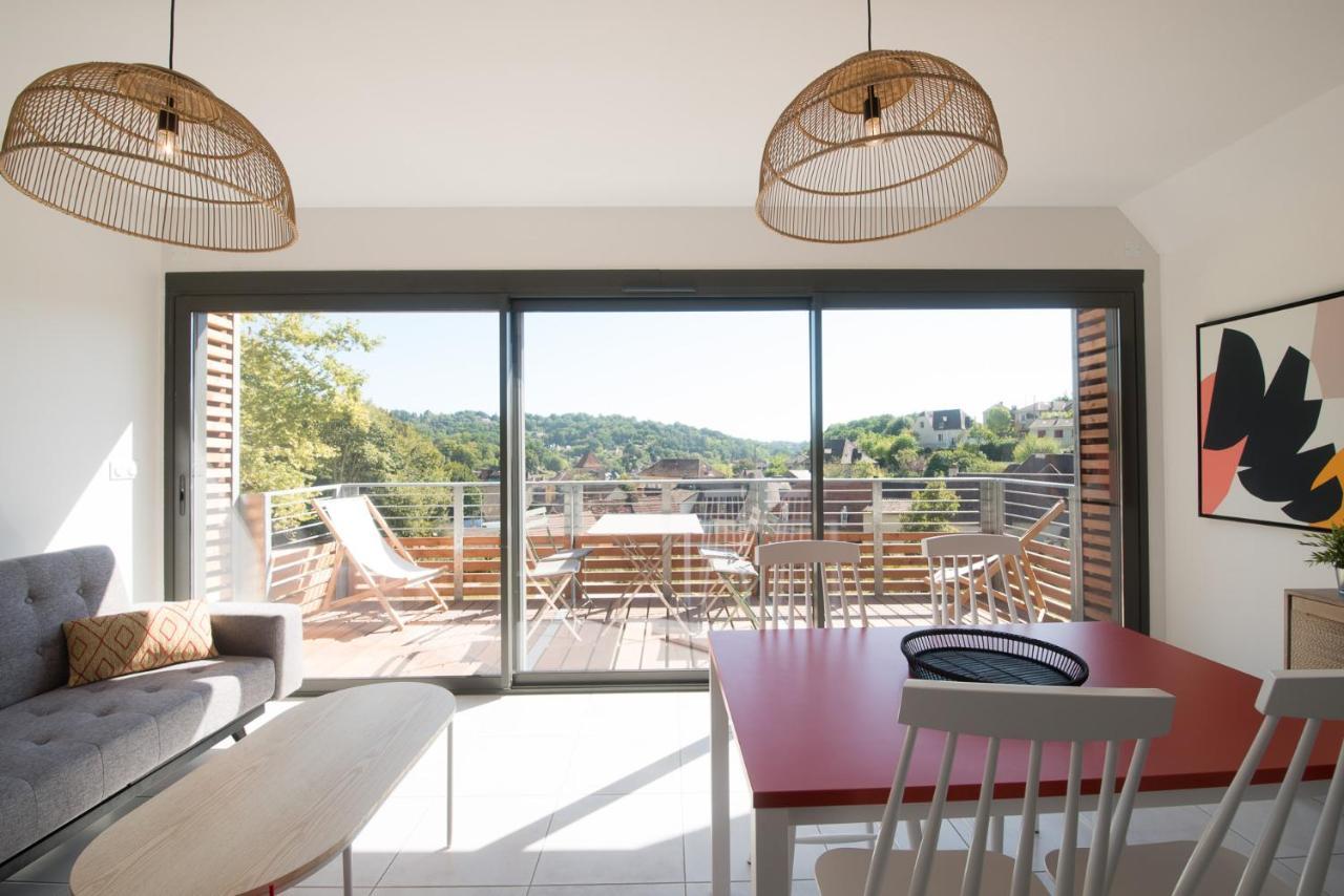 "Le Soleil Levant" Avec Balcon Et Parking Prive, 2 Adultes Et 1 Enfant Sarlat-la-Canéda Dış mekan fotoğraf